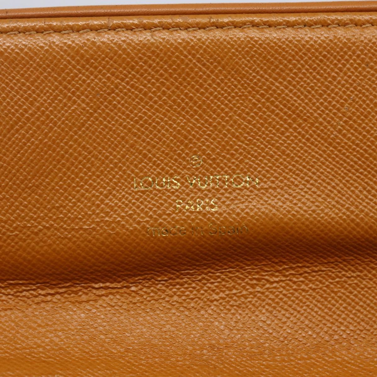 LOUIS VUITTON Monogram Mini Lin Porte Tresor Wallet Beige M92444 LV Auth bs31259