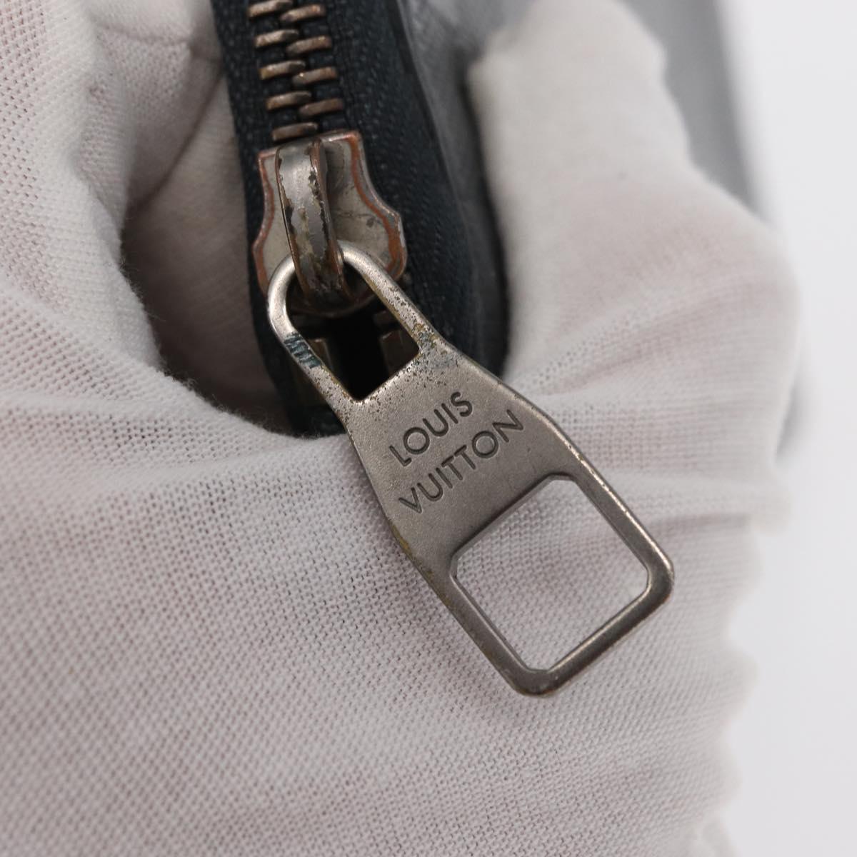 LOUIS VUITTON Damier Infini Zippy Wallet Vertical Black N63549 LV Auth bs31260