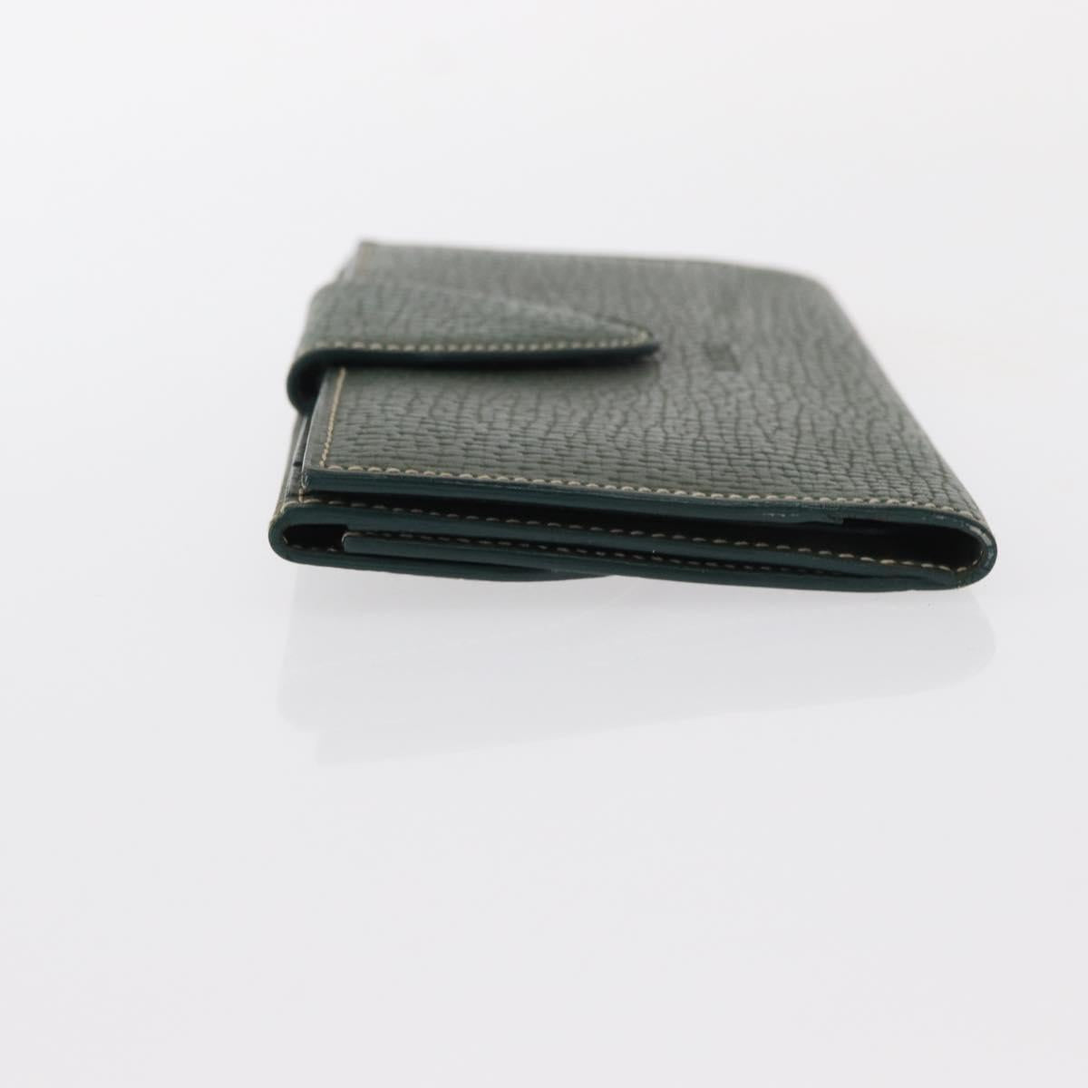 LOEWE Long Wallet Leather Green Auth bs31262