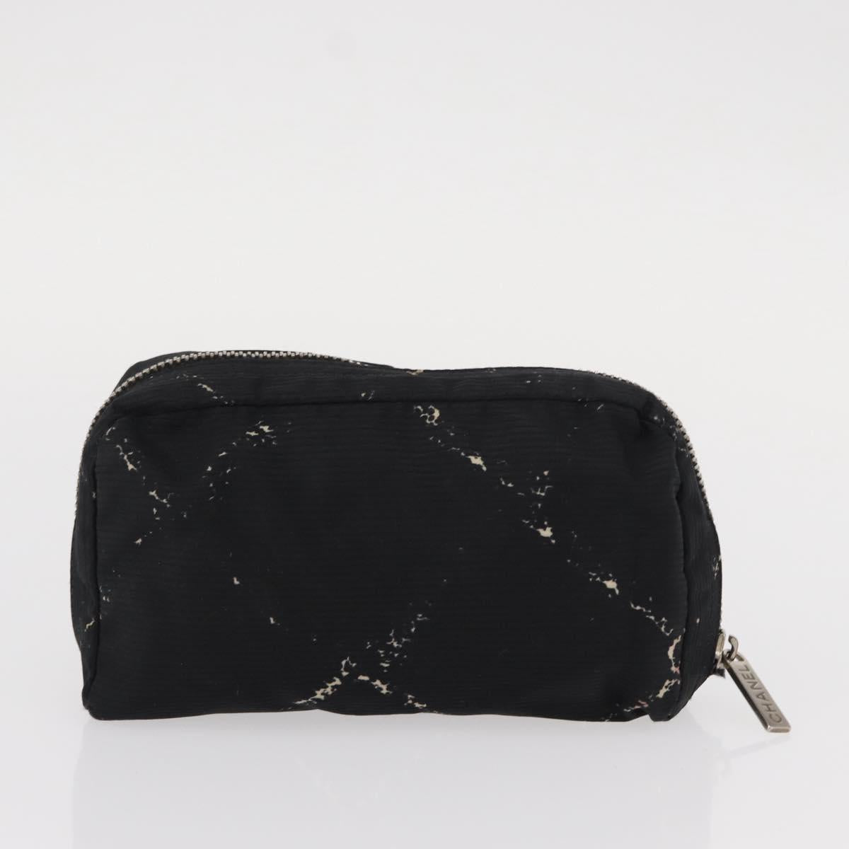 CHANEL New Travel Line Pouch Nylon 2 Set Pink Black CC Auth bs31272