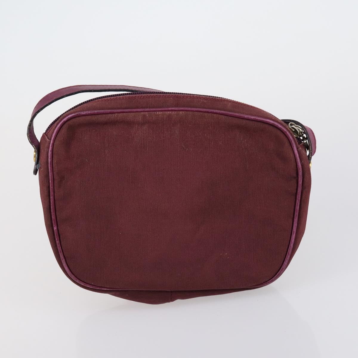 Salvatore Ferragamo Shoulder Bag Leather Canvas 2 Set Black Purple Auth bs31279