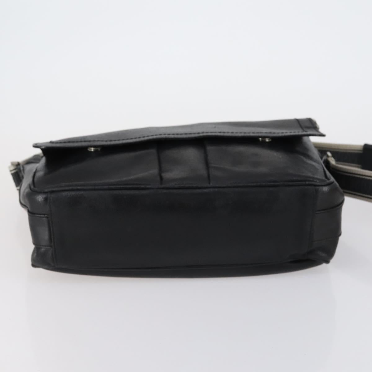 Salvatore Ferragamo Shoulder Bag Leather Canvas 2 Set Black Purple Auth bs31279