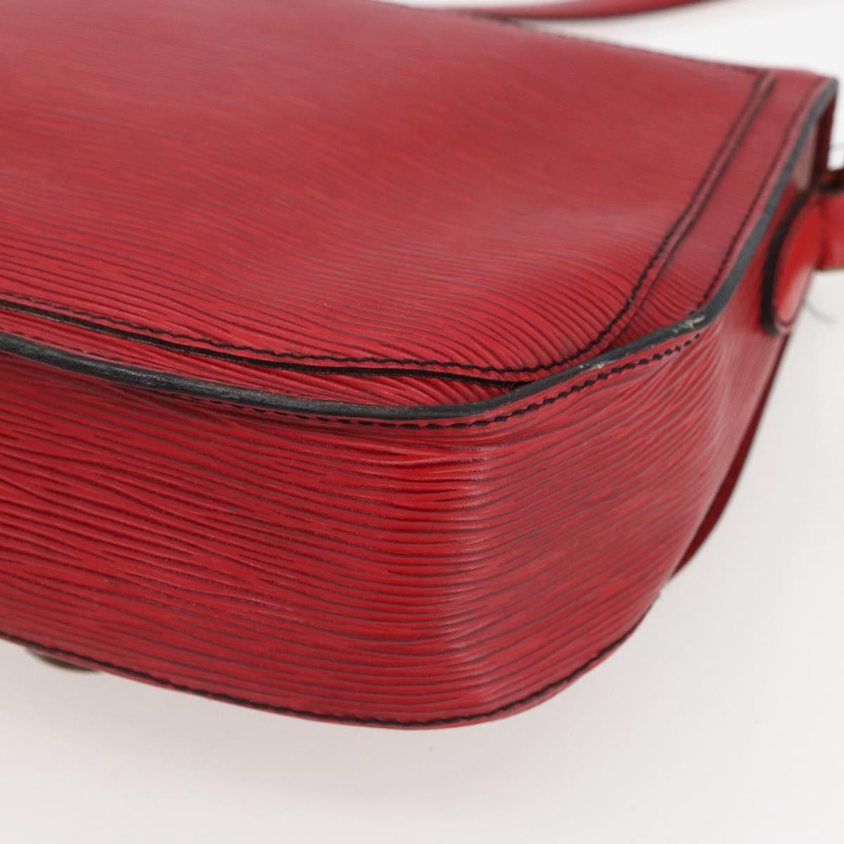 LOUIS VUITTON Epi Saint Cloud GM Shoulder Bag Red M52197 LV Auth bs31281