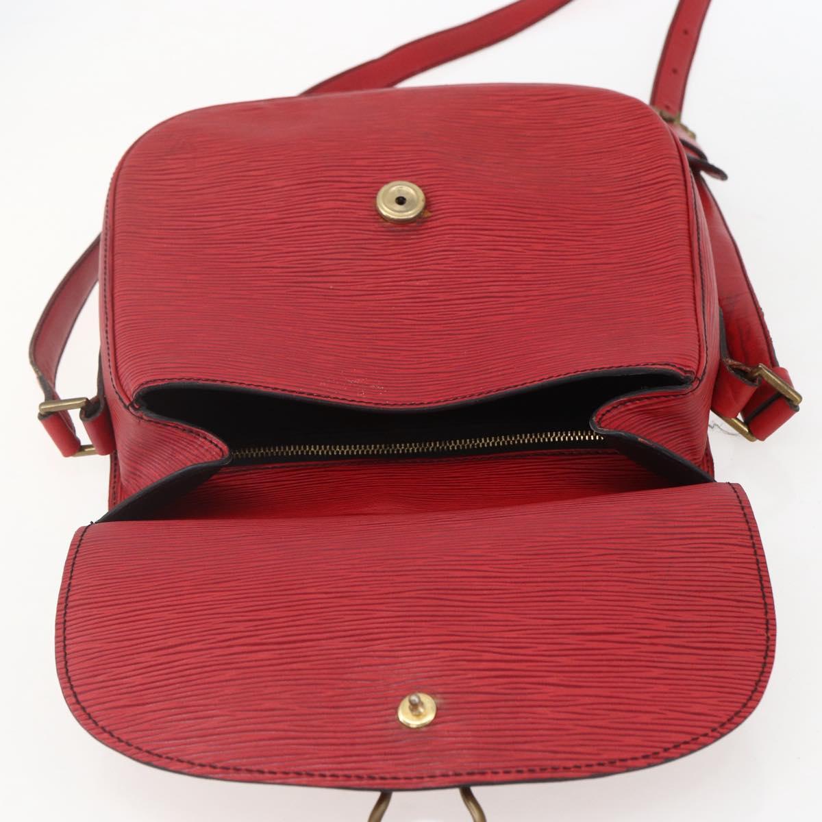 LOUIS VUITTON Epi Saint Cloud GM Shoulder Bag Red M52197 LV Auth bs31281