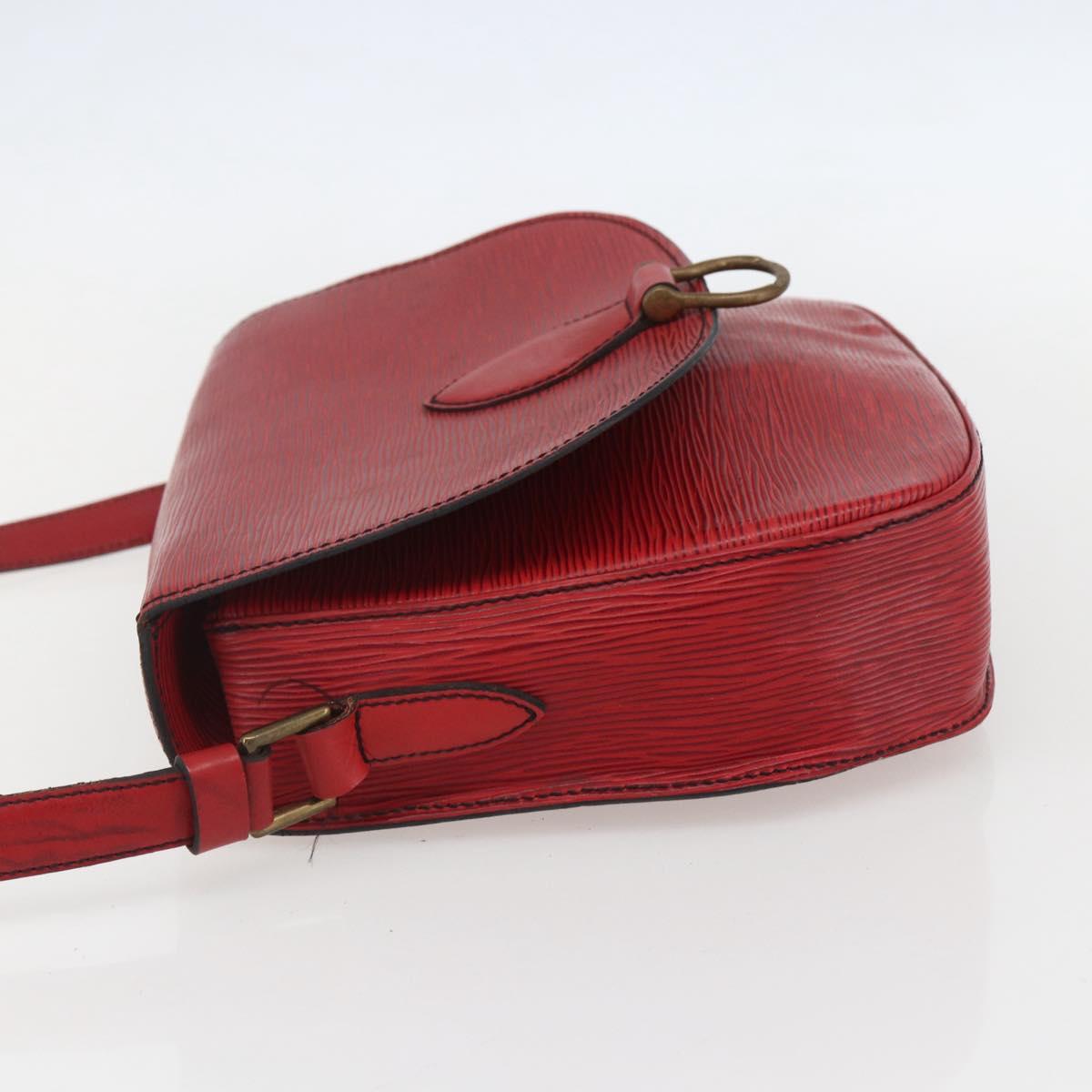 LOUIS VUITTON Epi Saint Cloud GM Shoulder Bag Red M52197 LV Auth bs31281