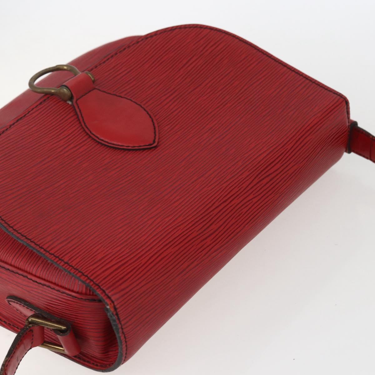 LOUIS VUITTON Epi Saint Cloud GM Shoulder Bag Red M52197 LV Auth bs31281