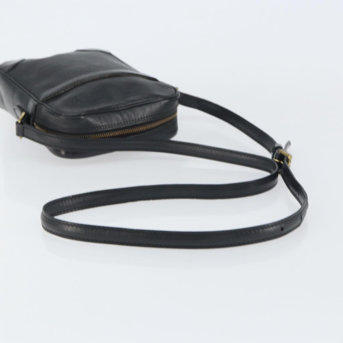 LOUIS VUITTON Epi Danube Shoulder Bag Black M45632 LV Auth bs31282