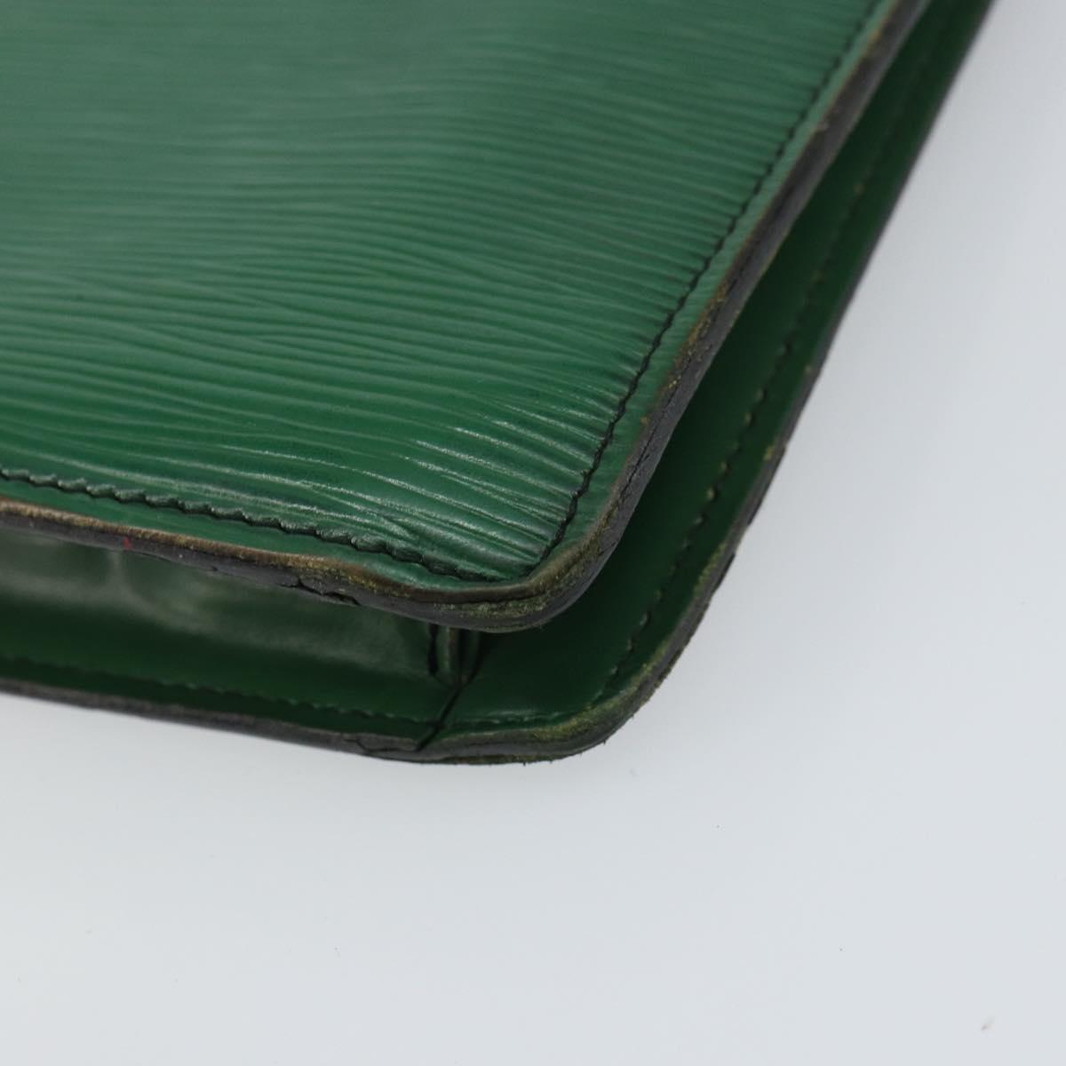 LOUIS VUITTON Epi Montaigne 27 Clutch Bag Green M52654 LV Auth bs31283