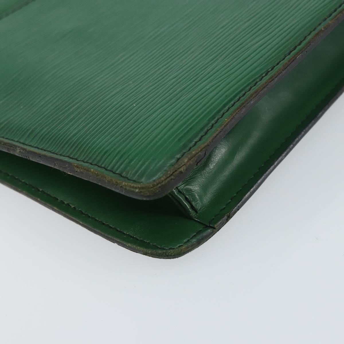 LOUIS VUITTON Epi Montaigne 27 Clutch Bag Green M52654 LV Auth bs31283