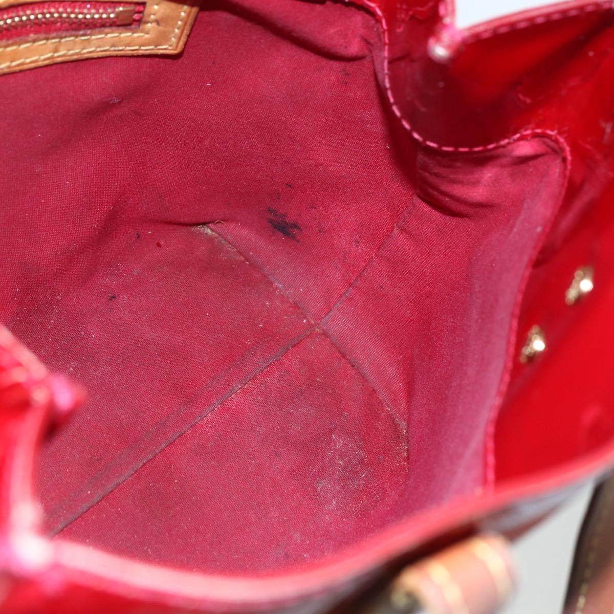 LOUIS VUITTON Monogram Vernis Reade PM Bag Pomme D'amour M91990 Auth bs31284