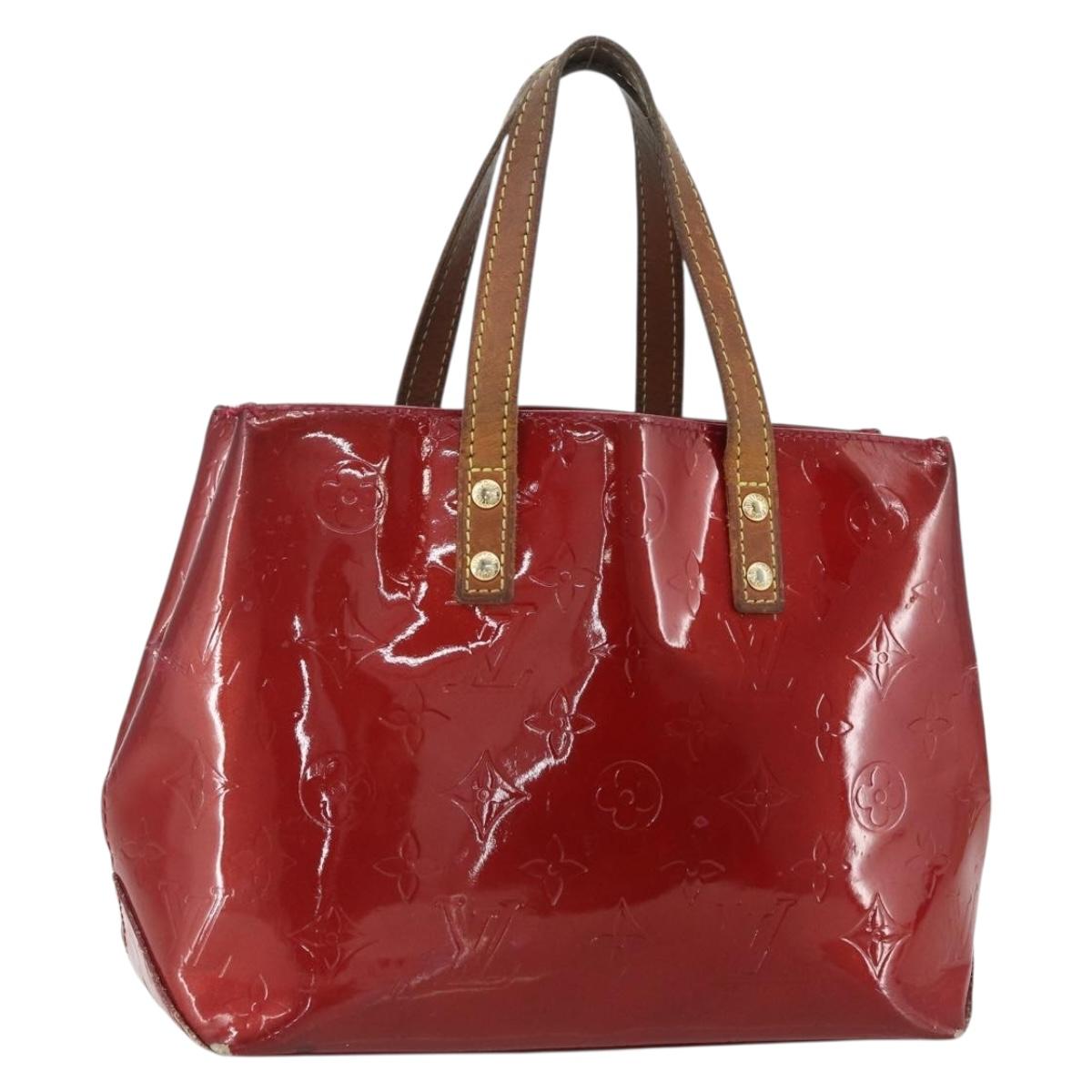 LOUIS VUITTON Monogram Vernis Reade PM Bag Pomme D'amour M91990 Auth bs31284