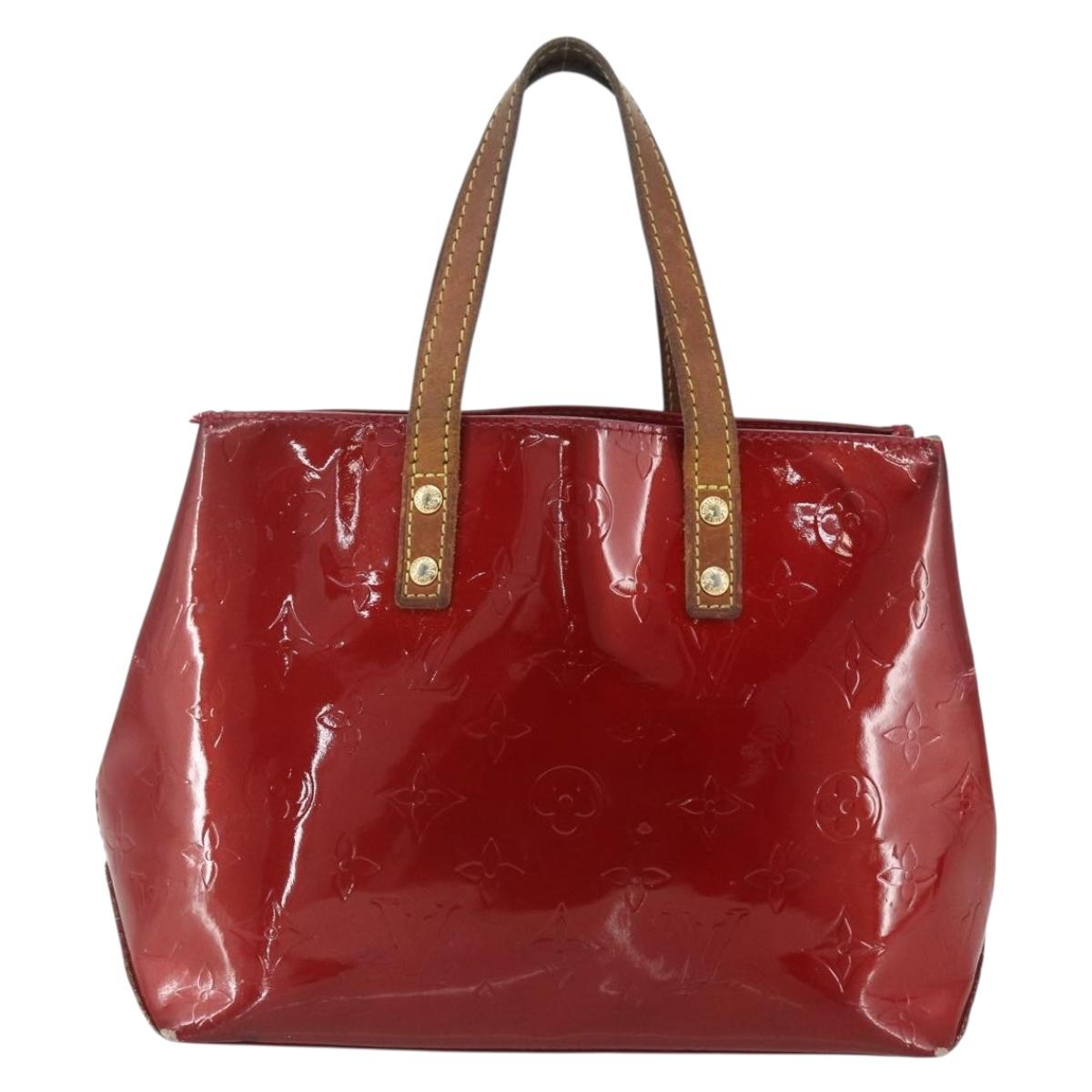 LOUIS VUITTON Monogram Vernis Reade PM Bag Pomme D'amour M91990 Auth bs31284