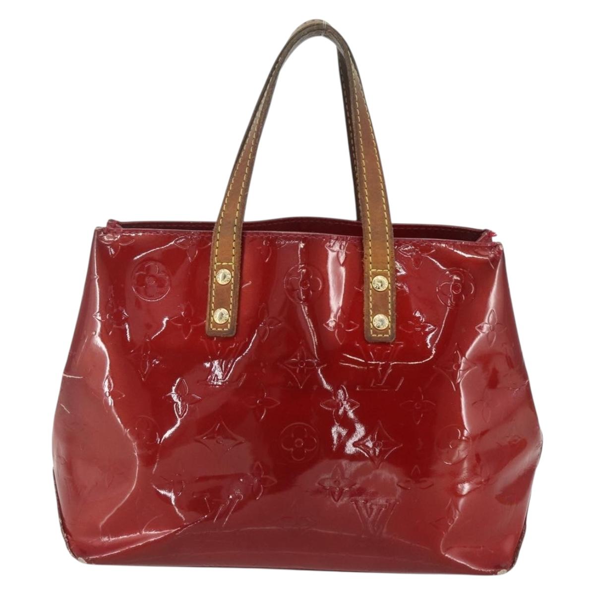 LOUIS VUITTON Monogram Vernis Reade PM Bag Pomme D'amour M91990 Auth bs31284