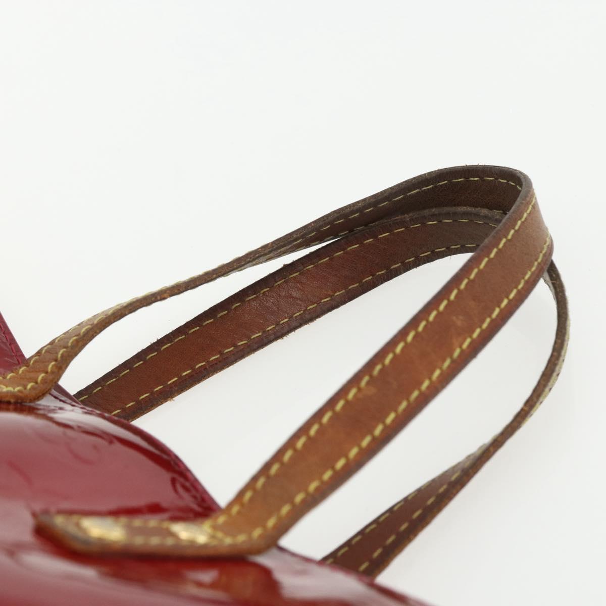 LOUIS VUITTON Monogram Vernis Reade PM Bag Pomme D'amour M91990 Auth bs31284