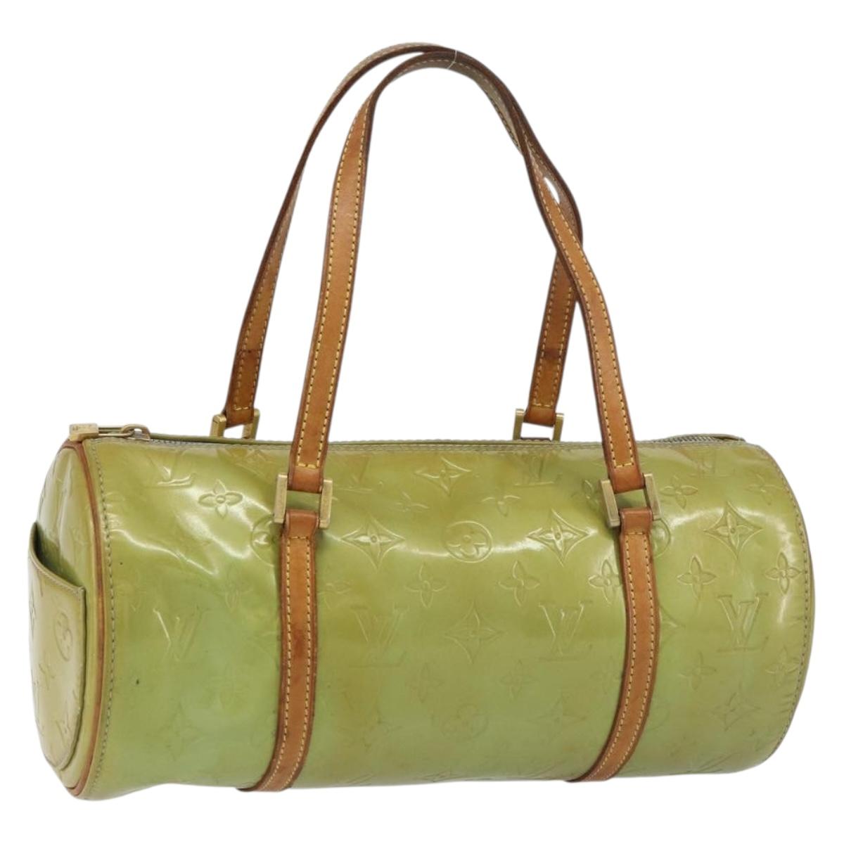 LOUIS VUITTON Monogram Vernis Bedford Hand Bag Baby Blue M91007 LV Auth bs31285