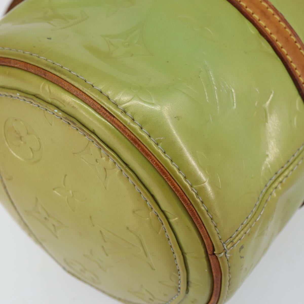 LOUIS VUITTON Monogram Vernis Bedford Hand Bag Baby Blue M91007 LV Auth bs31285