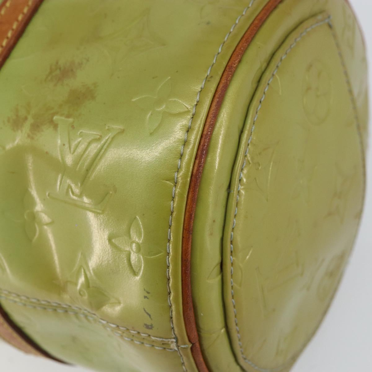 LOUIS VUITTON Monogram Vernis Bedford Hand Bag Baby Blue M91007 LV Auth bs31285