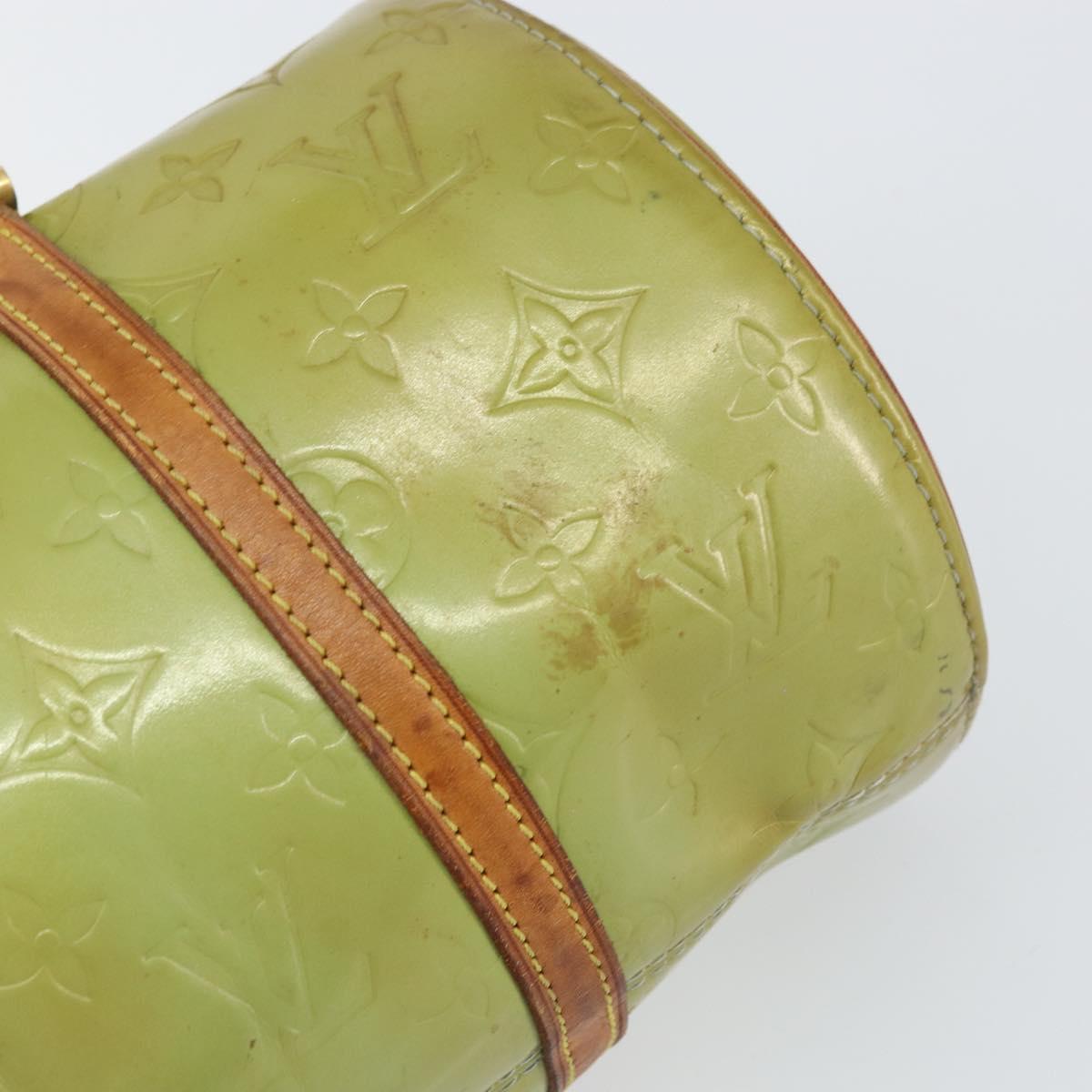 LOUIS VUITTON Monogram Vernis Bedford Hand Bag Baby Blue M91007 LV Auth bs31285