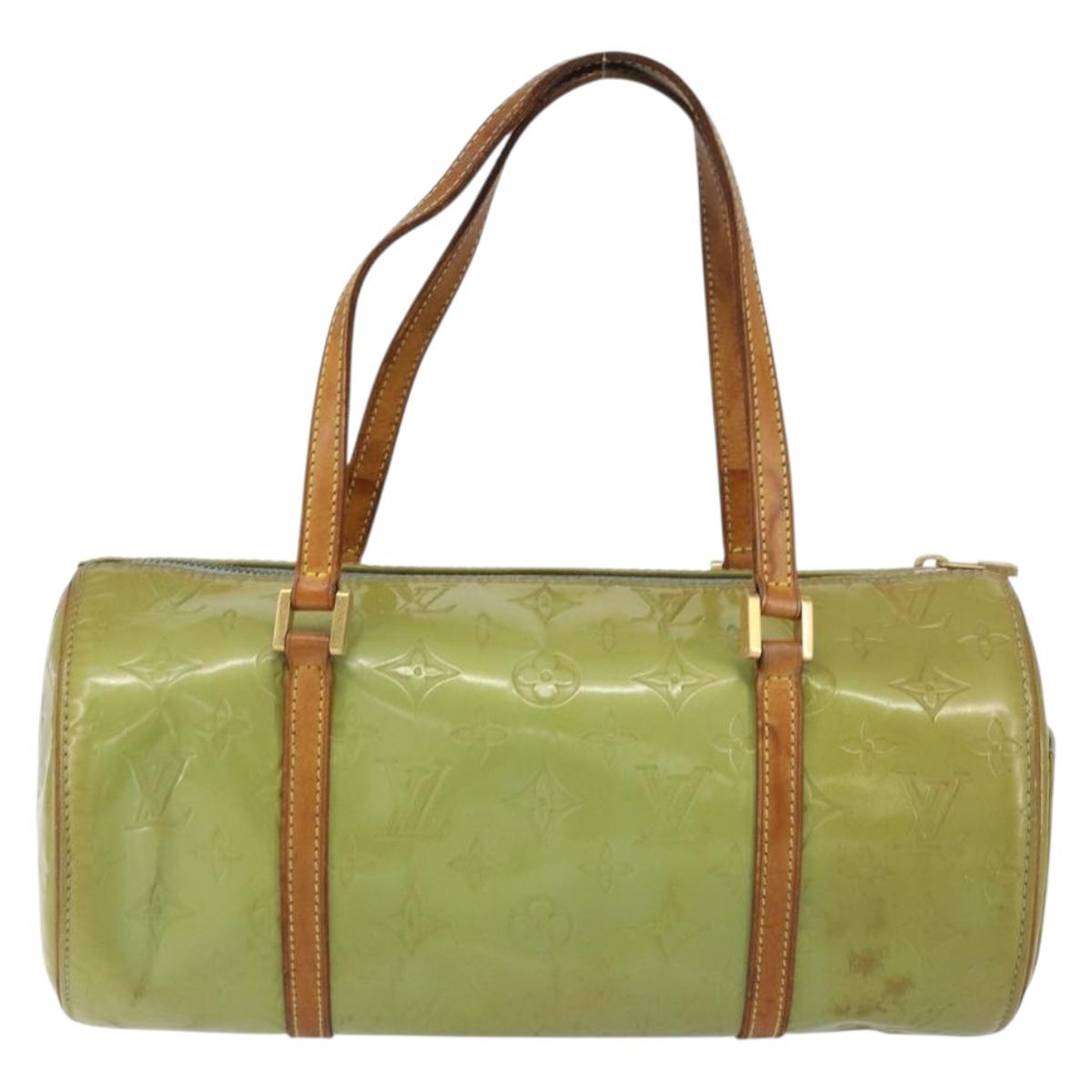 LOUIS VUITTON Monogram Vernis Bedford Hand Bag Baby Blue M91007 LV Auth bs31285