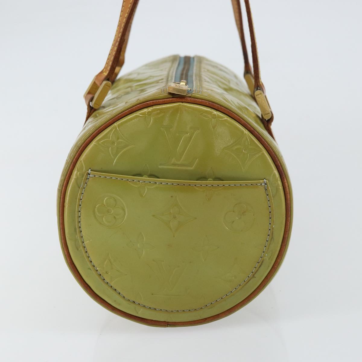 LOUIS VUITTON Monogram Vernis Bedford Hand Bag Baby Blue M91007 LV Auth bs31285