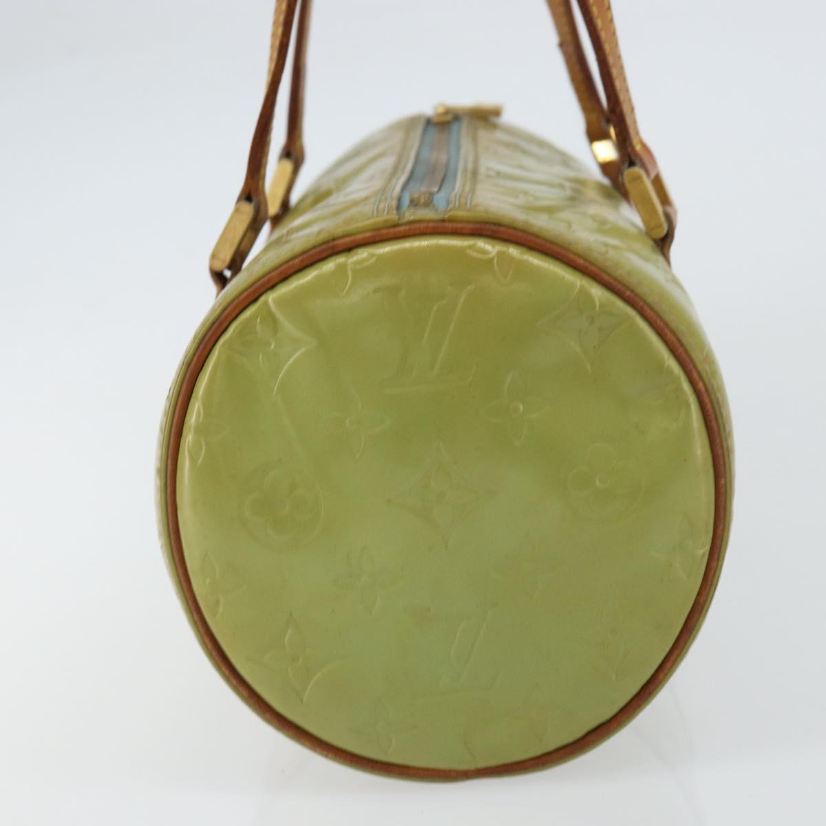 LOUIS VUITTON Monogram Vernis Bedford Hand Bag Baby Blue M91007 LV Auth bs31285