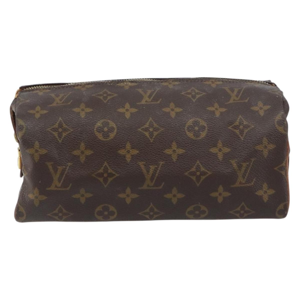 LOUIS VUITTON Monogram Trousse Patte Pression Cosmetic Pouch M47636 Auth bs31287