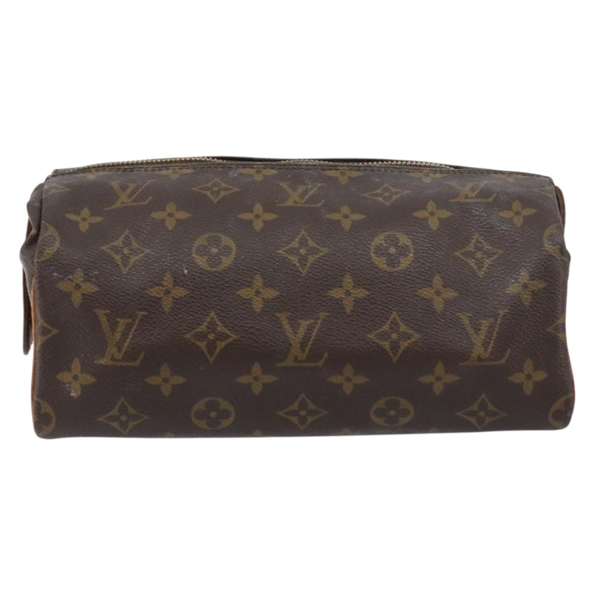 LOUIS VUITTON Monogram Trousse Patte Pression Cosmetic Pouch M47636 Auth bs31287
