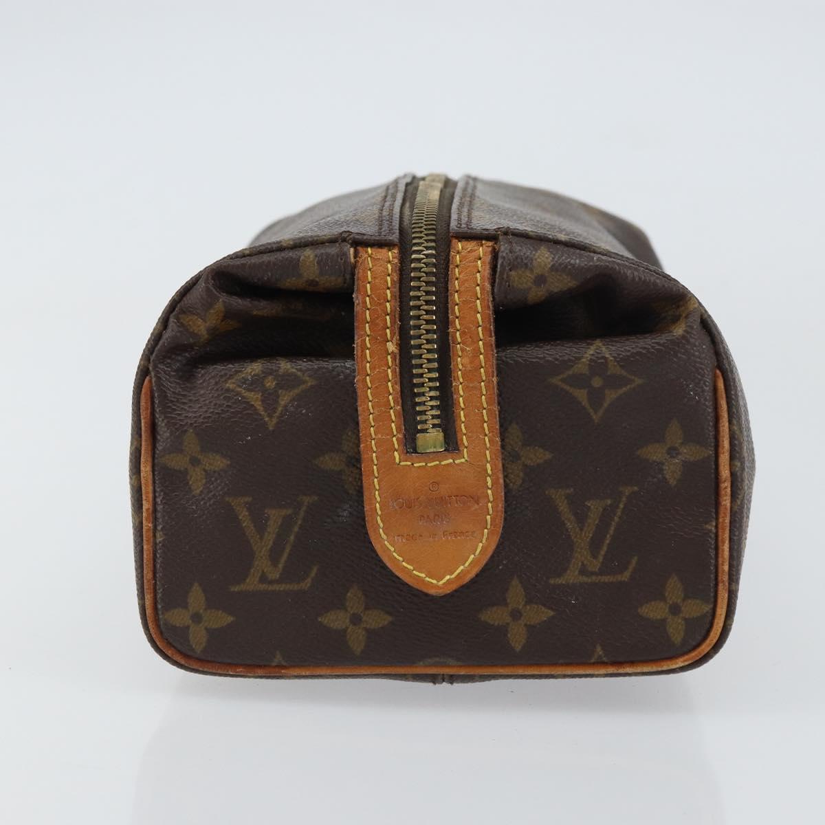 LOUIS VUITTON Monogram Trousse Patte Pression Cosmetic Pouch M47636 Auth bs31287