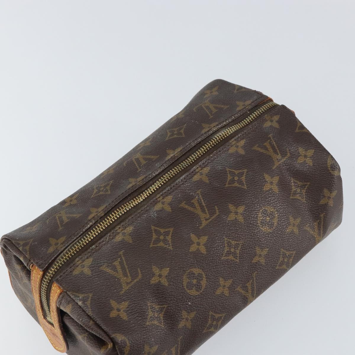LOUIS VUITTON Monogram Trousse Patte Pression Cosmetic Pouch M47636 Auth bs31287