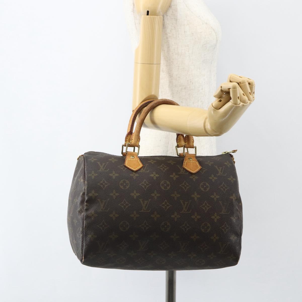 LOUIS VUITTON Monogram Speedy 30 Hand Bag M41526 LV Auth bs31298