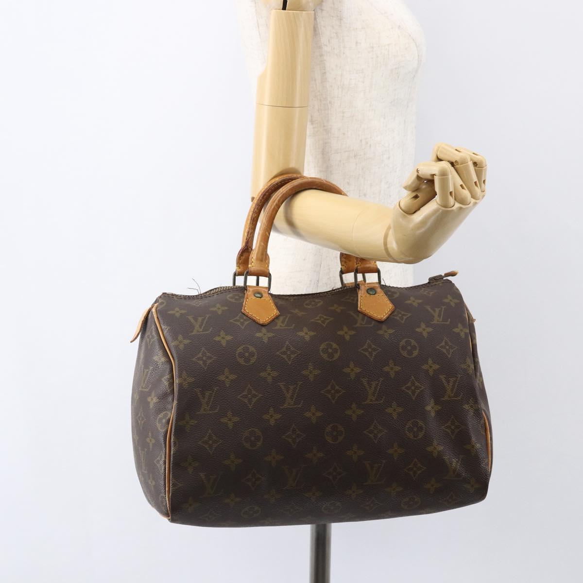 LOUIS VUITTON Monogram Speedy 30 Hand Bag M41526 LV Auth bs31299