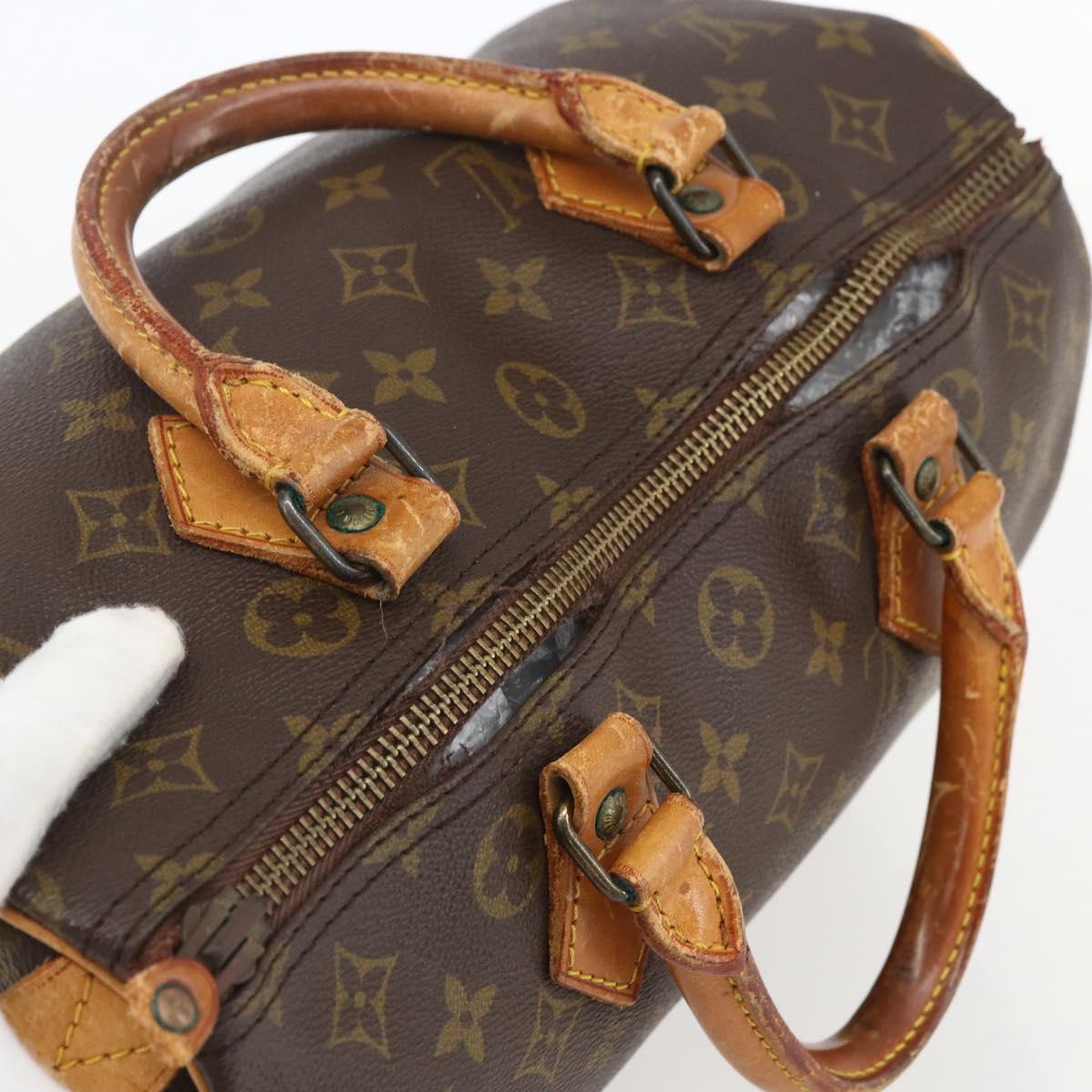 LOUIS VUITTON Monogram Speedy 30 Hand Bag M41526 LV Auth bs31299