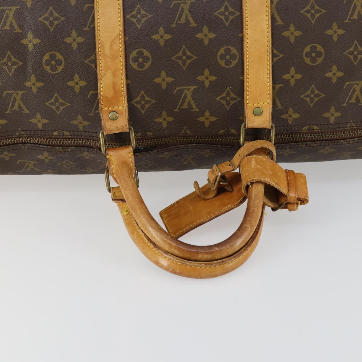 LOUIS VUITTON Monogram Keepall 55 Boston Bag M41424 LV Auth bs31301
