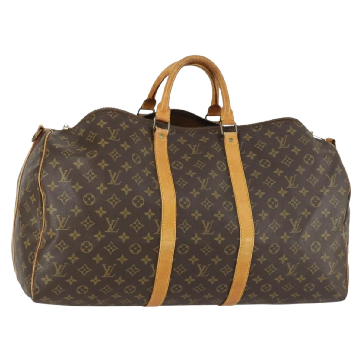 LOUIS VUITTON Monogram Keepall Bandouliere 50 Boston Bag M41416 LV Auth bs31302