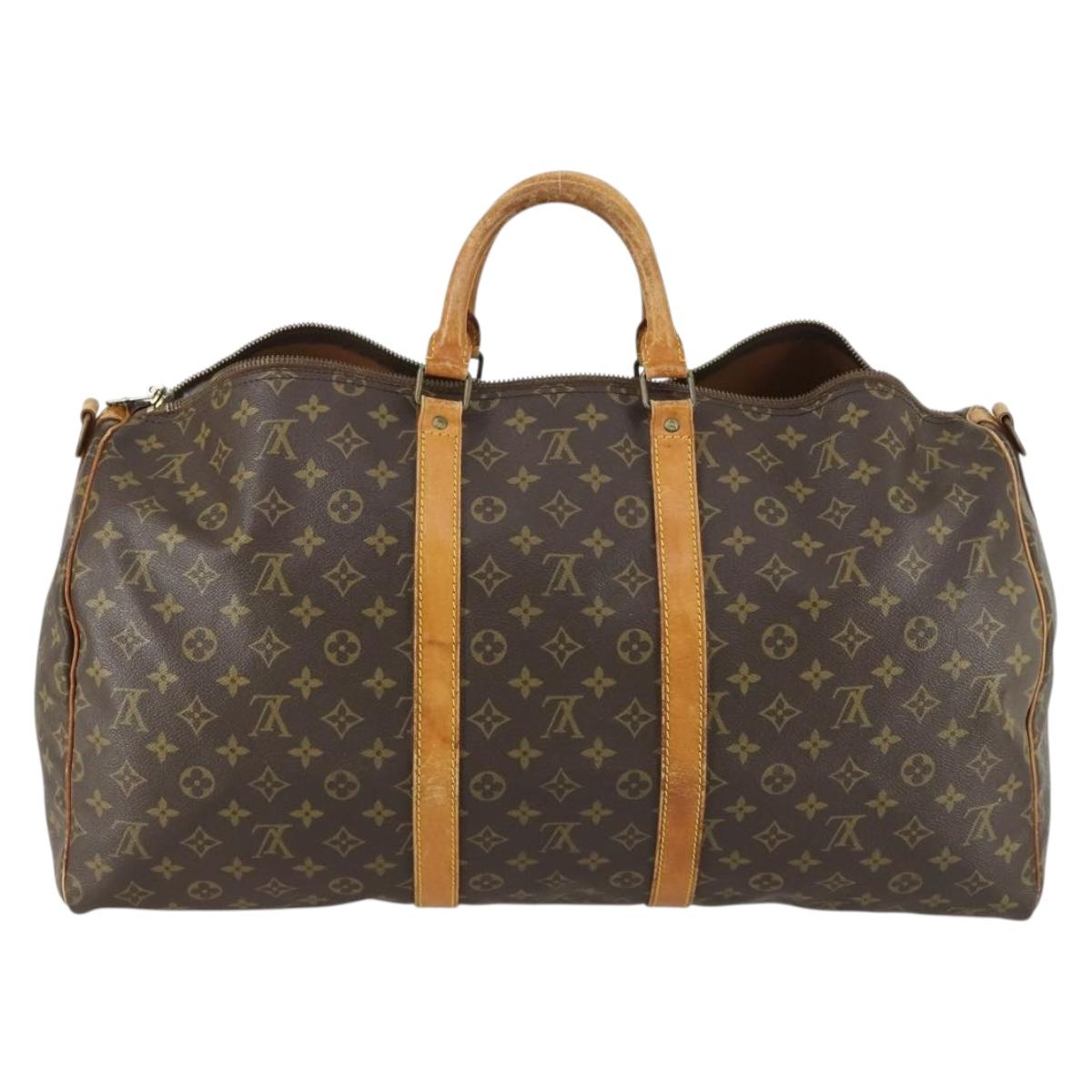 LOUIS VUITTON Monogram Keepall Bandouliere 50 Boston Bag M41416 LV Auth bs31302