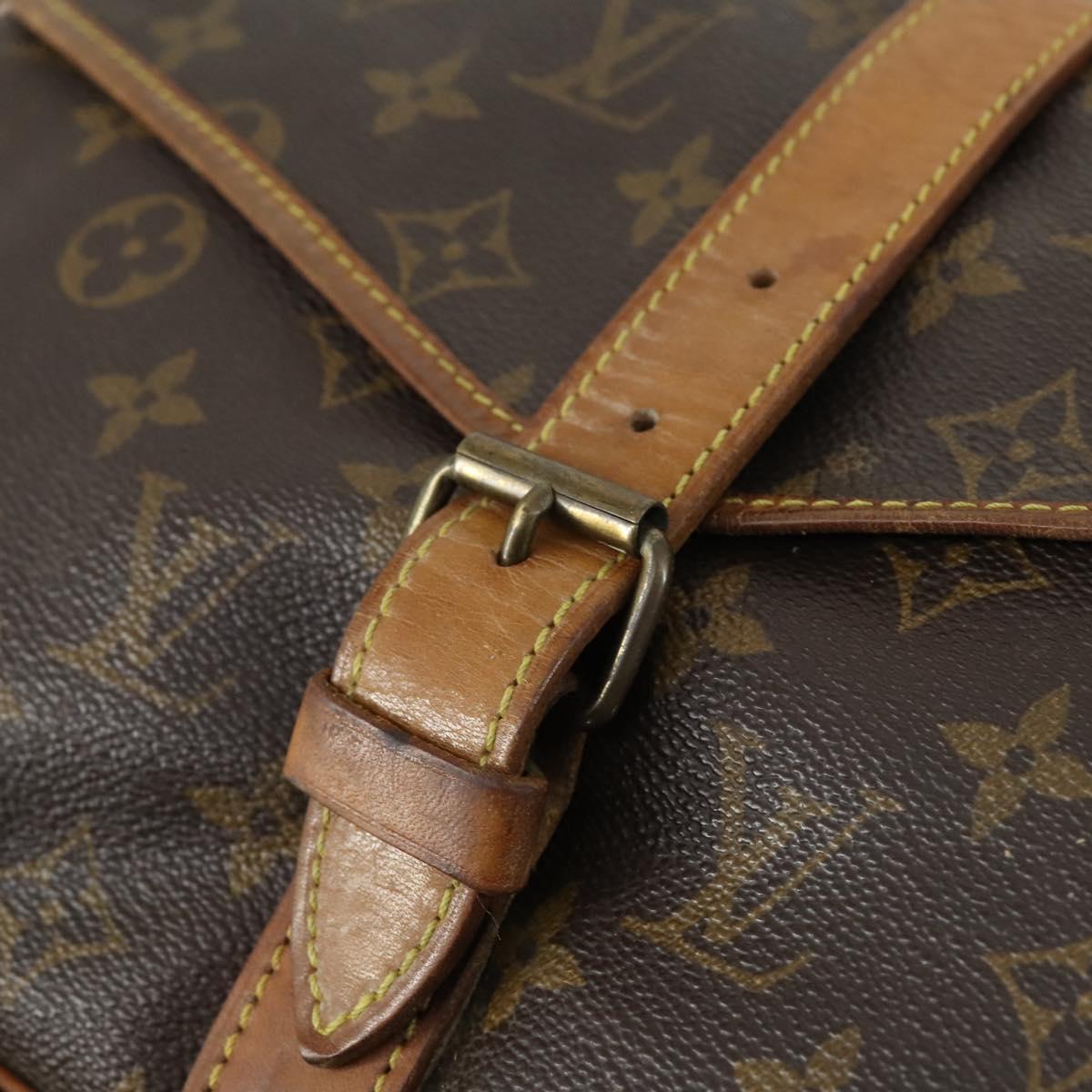 LOUIS VUITTON Monogram Saumur 35 Shoulder Bag M42254 LV Auth bs31304
