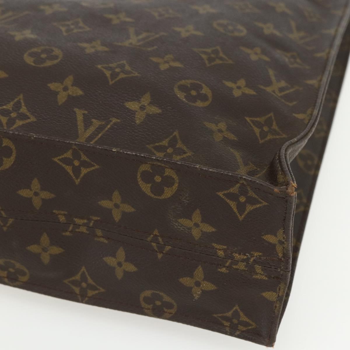 LOUIS VUITTON Monogram Sac Plat Hand Bag M51140 LV Auth bs31305