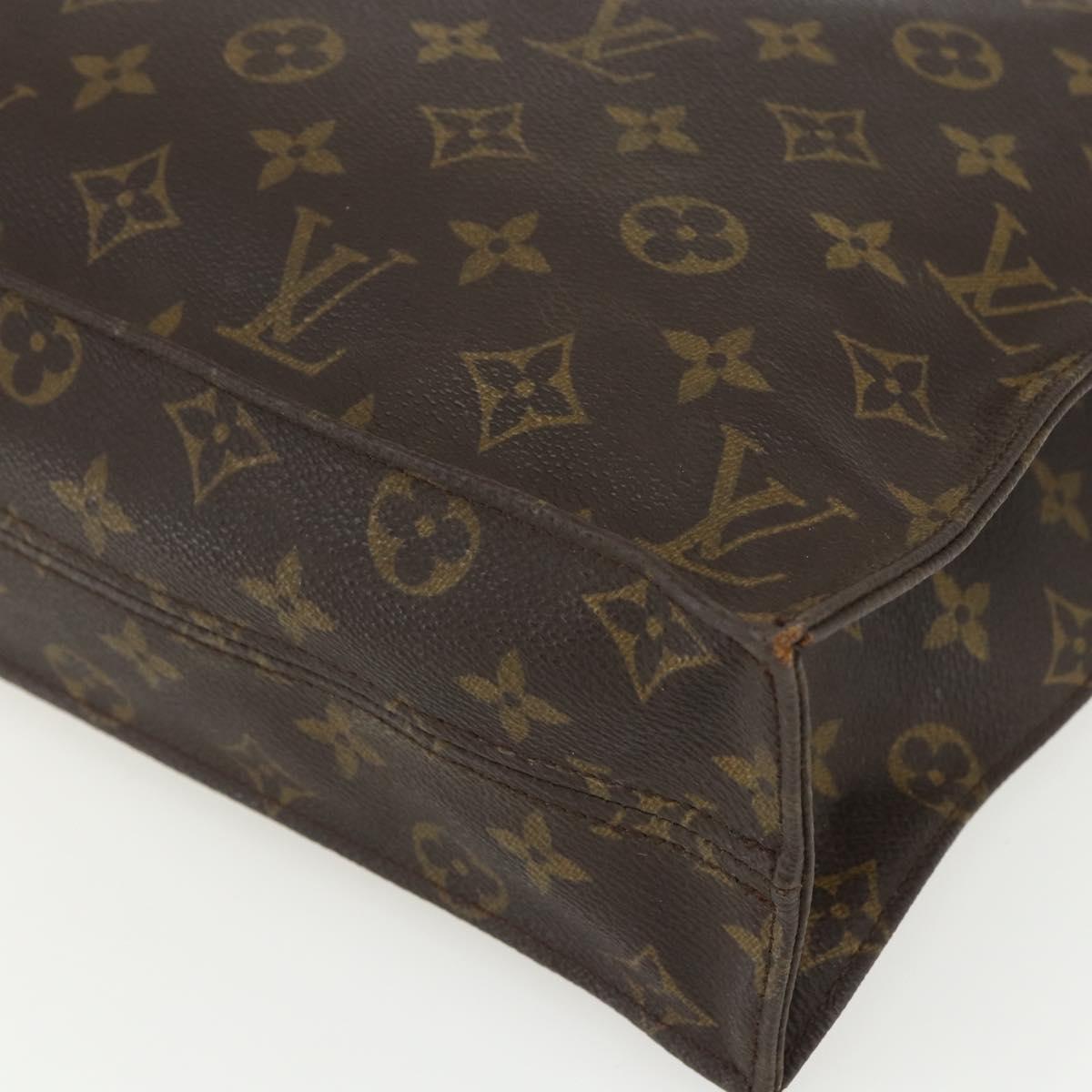 LOUIS VUITTON Monogram Sac Plat Hand Bag M51140 LV Auth bs31305