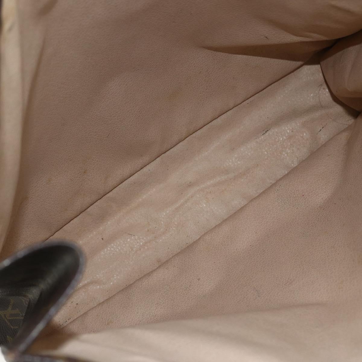 LOUIS VUITTON Monogram Sac Plat Hand Bag M51140 LV Auth bs31305