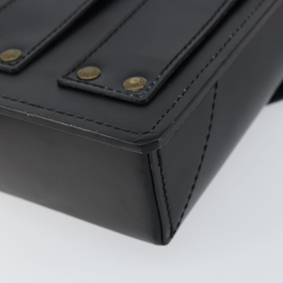 LOUIS VUITTON Pister Shoulder Bag Leather Black M92222 LV Auth bs31308