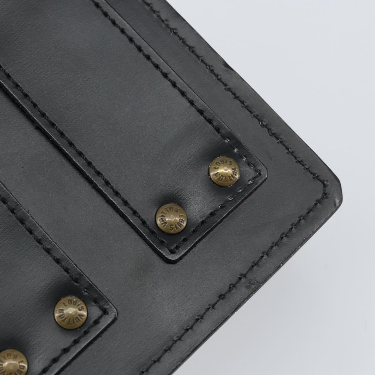 LOUIS VUITTON Pister Shoulder Bag Leather Black M92222 LV Auth bs31308