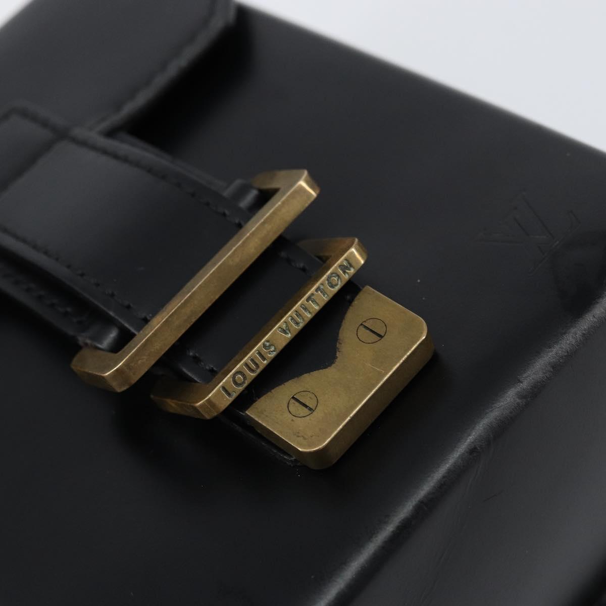 LOUIS VUITTON Pister Shoulder Bag Leather Black M92222 LV Auth bs31308