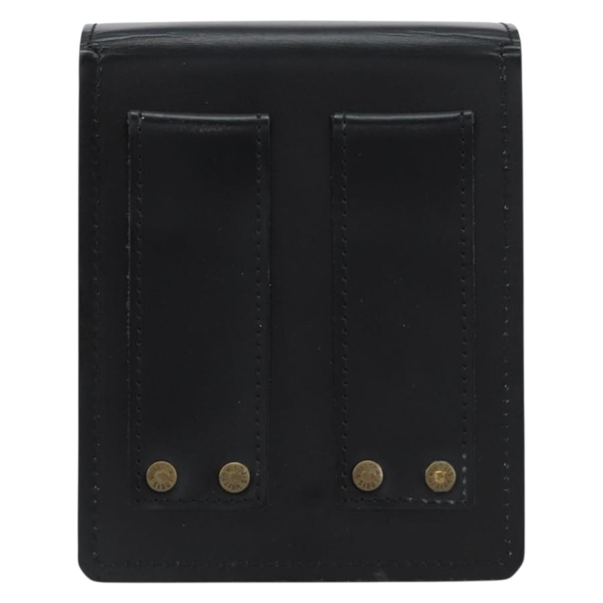 LOUIS VUITTON Pister Shoulder Bag Leather Black M92222 LV Auth bs31308