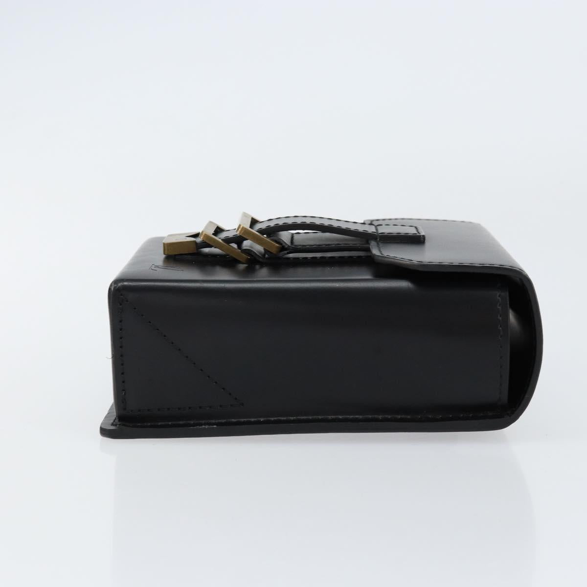 LOUIS VUITTON Pister Shoulder Bag Leather Black M92222 LV Auth bs31308