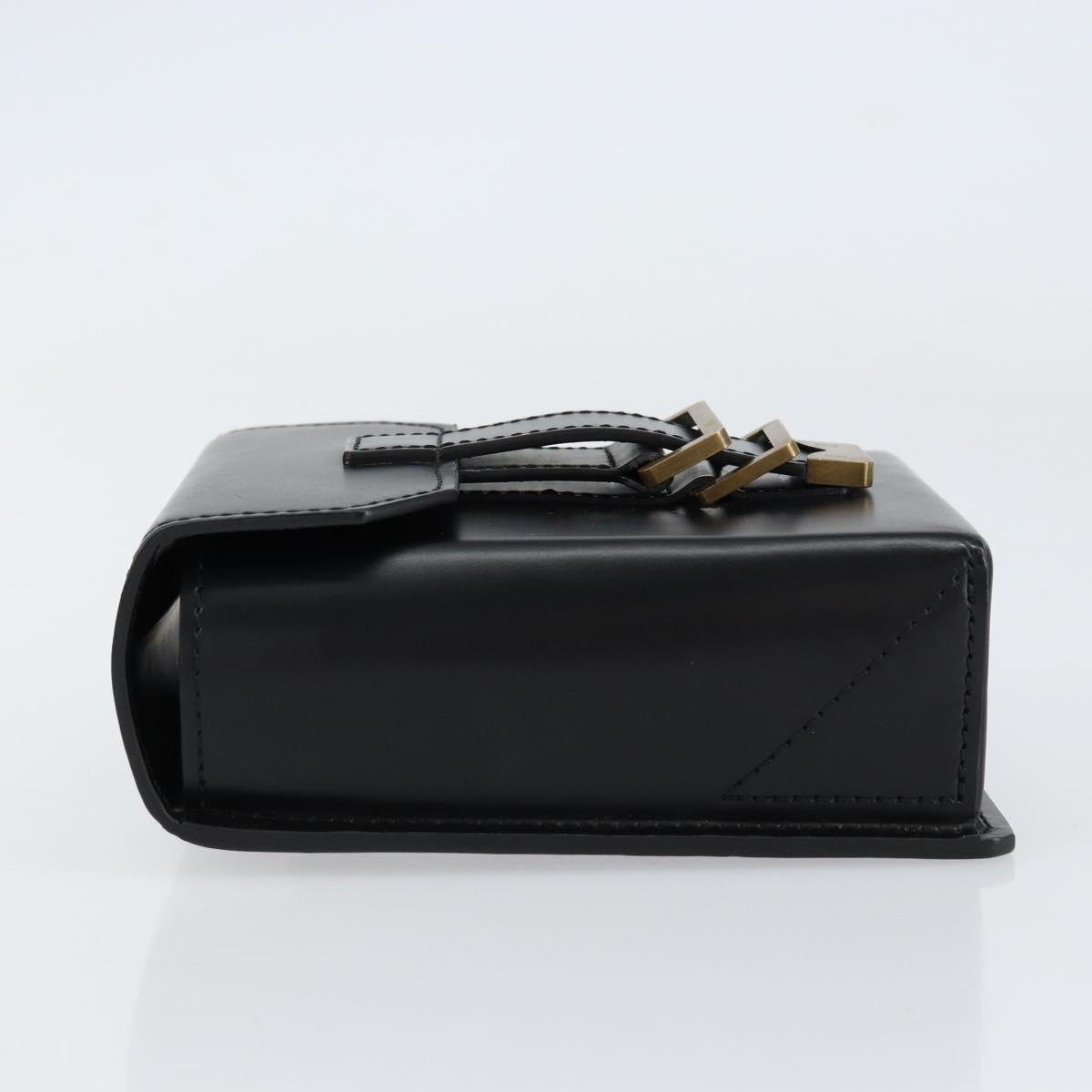 LOUIS VUITTON Pister Shoulder Bag Leather Black M92222 LV Auth bs31308