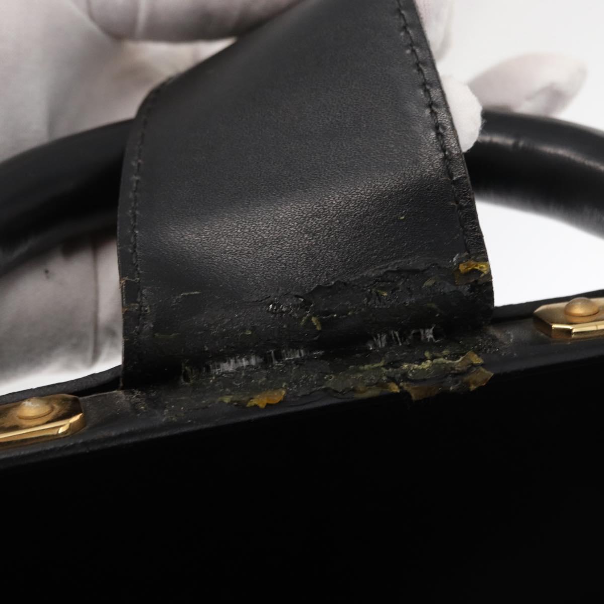 LOUIS VUITTON Epi Serviette Fermoir Business Bag Black M54352 LV Auth bs31310