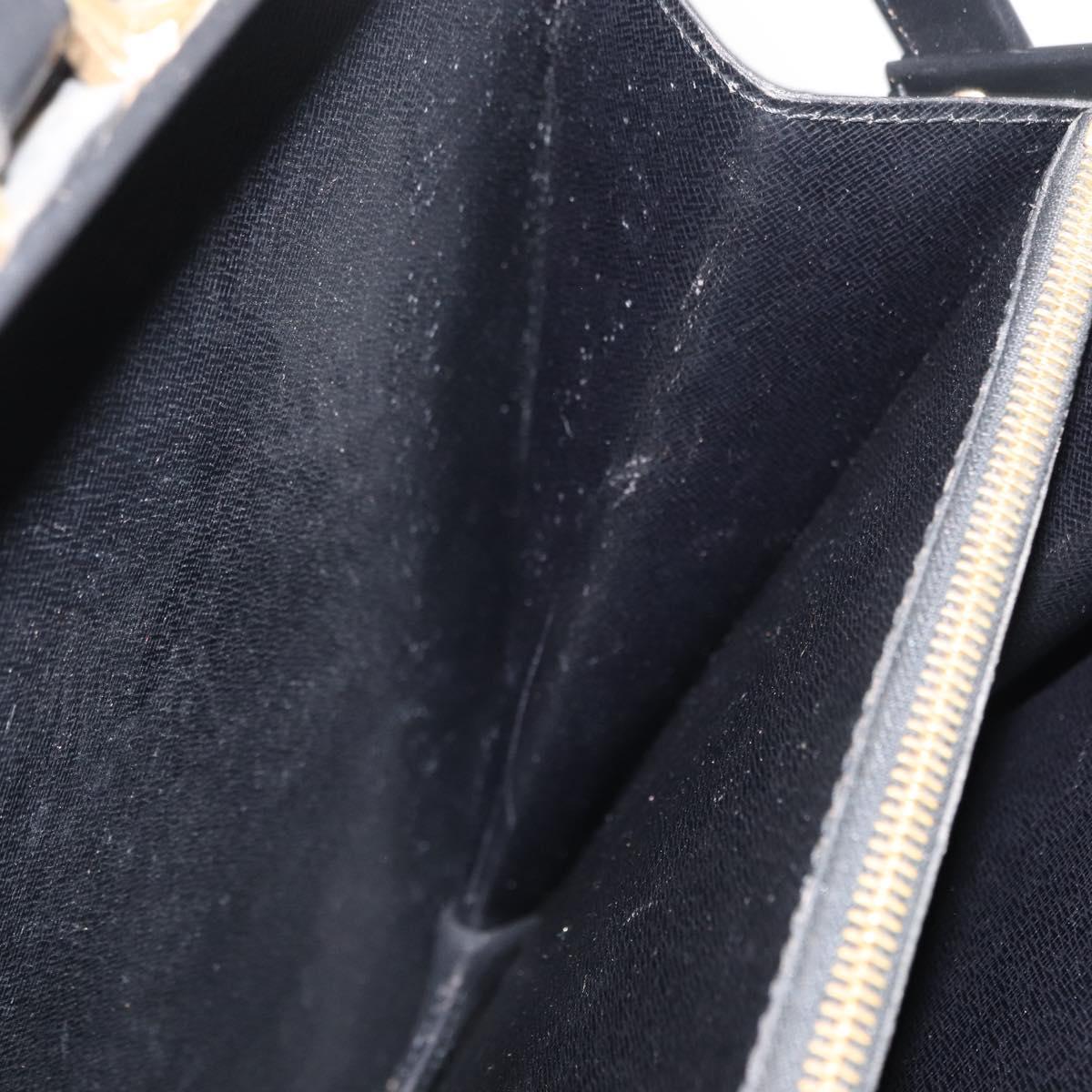 LOUIS VUITTON Epi Serviette Fermoir Business Bag Black M54352 LV Auth bs31310