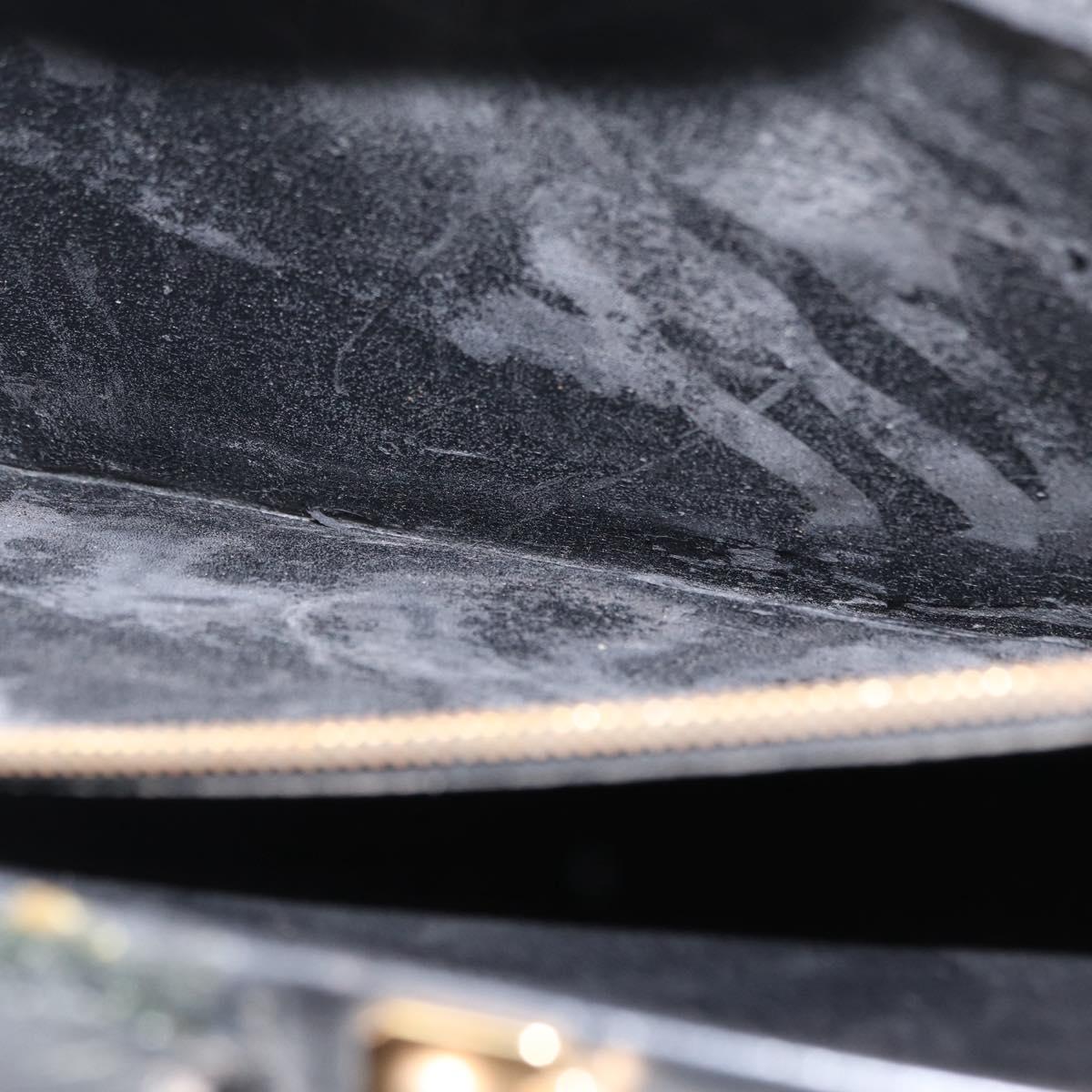 LOUIS VUITTON Epi Serviette Fermoir Business Bag Black M54352 LV Auth bs31310