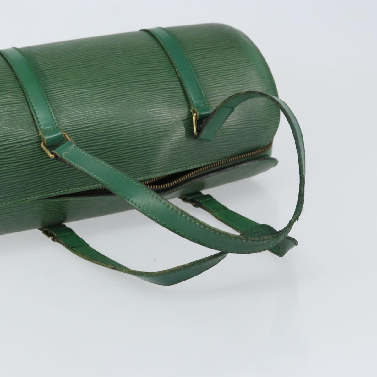 LOUIS VUITTON Epi Soufflot Hand Bag Green M52224 LV Auth bs31313