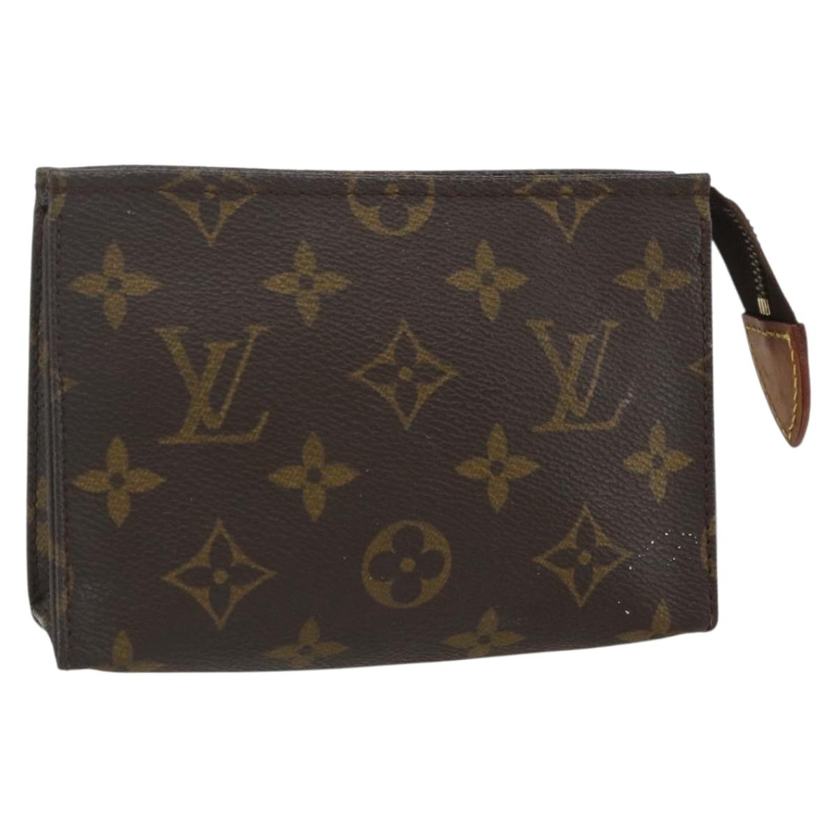 LOUIS VUITTON Monogram Poche Toilette 15 Pouch M47546 LV Auth bs31316